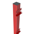 Столб для забора с двумя планками 20 x 20 мм 2 м